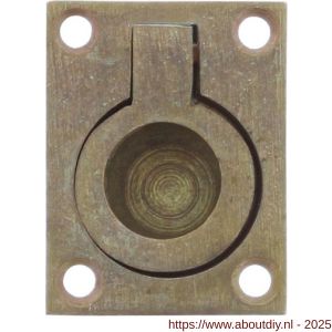 Intersteel Living 7526 luikring recht 50x39 mm messing getrommeld - A26009610 - afbeelding 1