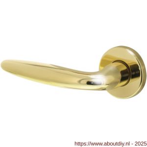 Intersteel 0199 deurkruk gatdeel links Sigaar op rozet verdekt diameter 49x7 mm messing gelakt - A26000332 - afbeelding 1