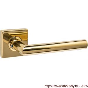 Intersteel 0611 deurkruk gatdeel Jura op rozet verdekt 53x53X10 mm PVD messingkleur - A26011264 - afbeelding 1