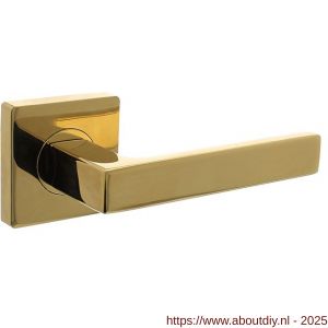 Intersteel Living 1713 deurkruk Hera op rozet verdekt 55x55x10 mm met nokken PVD messingkleur - A26010142 - afbeelding 1