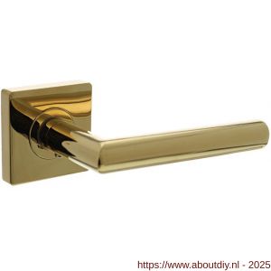 Intersteel Living 1747 deurkruk Bastian op rozet verdekt 55x55x10 mm met nokken PVD messingkleur - A26010185 - afbeelding 1