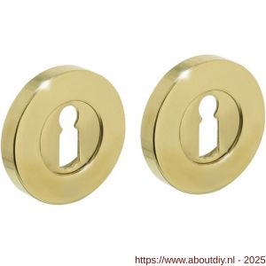 Intersteel Living 3156 sleutelrozetten verdekt diameter 50x8 mm messing gelakt - A26011369 - afbeelding 1