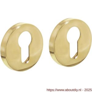 Intersteel Living 3156 cilinderrozetten verdekt diameter 50x8 mm messing gelakt - A26011344 - afbeelding 1