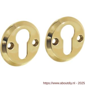Intersteel Living 3173 cilinderrozetten diameter 50x5 mm messing gelakt - A26011110 - afbeelding 1