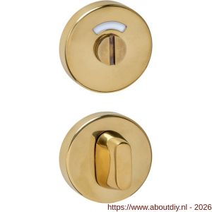 Intersteel Living 3410 WC-sluiting verdekt diameter 53x10 mm met stift 8x8 mm PVD messingkleur - A26010903 - afbeelding 1