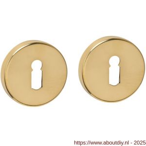 Intersteel 3410 sleutelrozetten verdekt diameter 53x9 mm PVD messingkleur - A26010902 - afbeelding 1