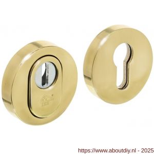 Intersteel 3751 SKG3 veiligheidsrozetten rond verdekt diameter 55x12 mm profielcilindergat met kerntrekbeveiliging messing gelakt - A26003578 - afbeelding 1