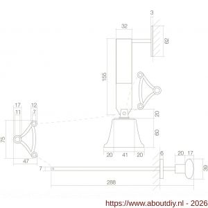 Intersteel Living 3990 trekbel-garnituur messing gelakt - A26007280 - afbeelding 2