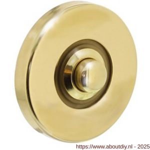 Intersteel Living 3990 beldrukker rond verdekt messing gelakt - A26000162 - afbeelding 1