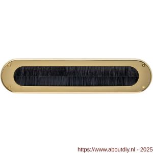 Intersteel 4015 tochtwering ovaal 340x80 mm PVD messingkleur - A26010882 - afbeelding 1
