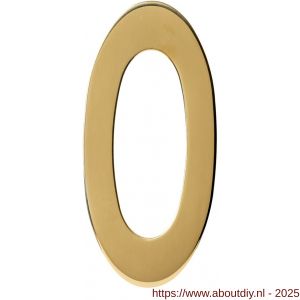 Intersteel 4020 huisnummer 0 150 mm PVD messingkleur - A26010881 - afbeelding 1