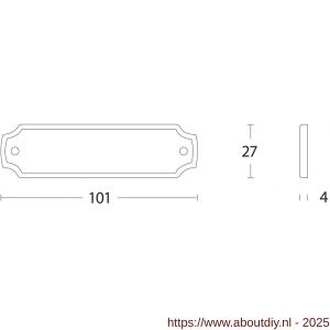 Intersteel 4040 naamplaat 250001 messing gelakt - A26007535 - afbeelding 2