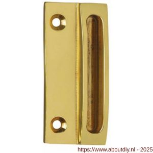 Intersteel Living 5615 sluitplaat met kom 70x30 mm messing gelakt - A26007710 - afbeelding 1
