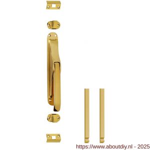 Intersteel Living 5620 set pomp-espagnolet inclusief stangenset 2x 1250 mm messing gelakt - A26009342 - afbeelding 1