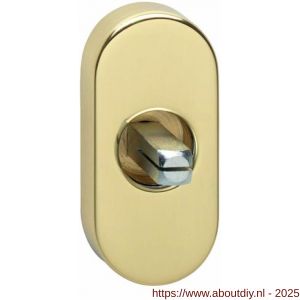Intersteel 6050 basisplaat voor raamkruk hals diameter 18 mm messing gelakt - A26003775 - afbeelding 1