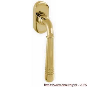 Intersteel Living 6170 raamkruk Helena op ovaal rozet PVD messingkleur - A26004814 - afbeelding 1