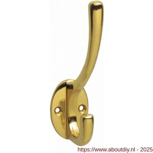 Intersteel Living 6926 kapstokhaak ovaal messing gelakt - A26007765 - afbeelding 1