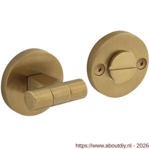 Intersteel 3175 WC-sluiting éénzijdig verdekt diameter 55x8 mm met stift 8x8mm knop op verdekte rozet PVD messing mat - A26011389 - afbeelding 1