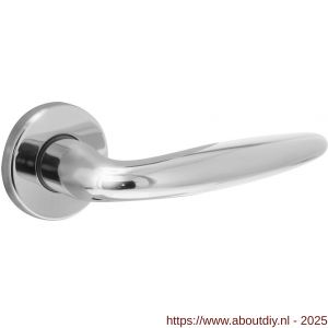 Intersteel 0199 deurkruk gatdeel rechts Sigaar op rozet verdekt diameter 49x7 mm chroom - A26000248 - afbeelding 1