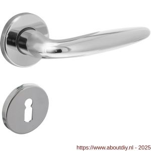 Intersteel 0199 deurkruk Sigaar op rozet verdekt diameter 49x7 mm en sleutelrozetten chroom - A26010617 - afbeelding 1