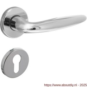 Intersteel 0199 deurkruk Sigaar op rozet verdekt diameter 49x7 mm en cilinderrozetten chroom - A26010618 - afbeelding 1