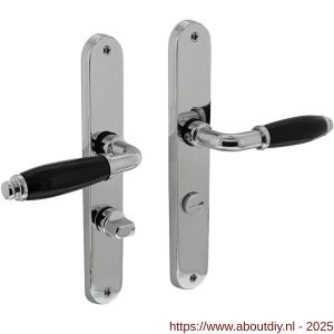 Intersteel Living 0206 deurkruk Courgette met schild ovaal 236x37 mm WC 63/8 mm chroom - A26007971 - afbeelding 1