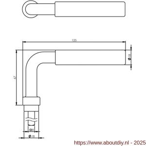 Intersteel 0216 deurkruk Palma chroom-zwart - A26007479 - afbeelding 2