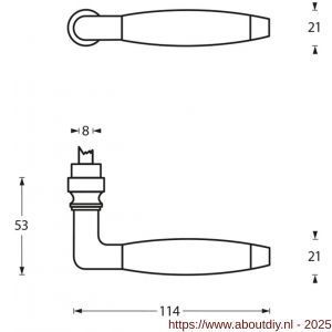 Intersteel 0371 deurkruk Marloes chroom-ebbenhout - A26001874 - afbeelding 2