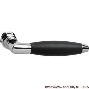 Intersteel 0371 deurkruk gatdeel Marloes chroom-ebbenhout - A26001109 - afbeelding 1