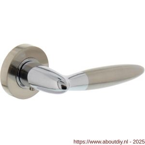 Intersteel Living 1682 deurkruk Elen op rozet verdekt diameter 52x10 mm met nokken chroom-nikkel mat - A26004828 - afbeelding 1