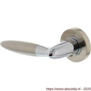 Intersteel 1682 deurkruk gatdeel links Elen op rozet verdekt diameter 52x10 mm met nokken chroom-nikkel mat - A26004830 - afbeelding 1