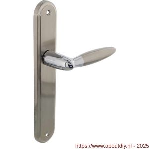 Intersteel 1682 deurkruk gatdeel rechts Elen op schild ovaal 242x43 mm blind chroom-nikkel mat - A26004835 - afbeelding 1