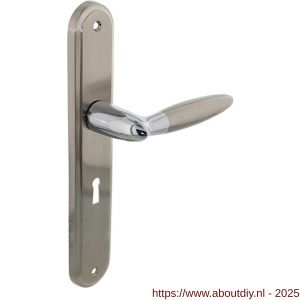 Intersteel Living 1682 deurkruk Elen op schild ovaal 242x43 mm sleutelgat 56 mm chroom-nikkel mat - A26004839 - afbeelding 1