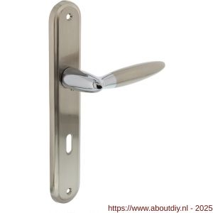 Intersteel 1682 deurkruk Elen op schild ovaal 242x43 mm sleutelgat 72 mm chroom-nikkel mat - A26004841 - afbeelding 1