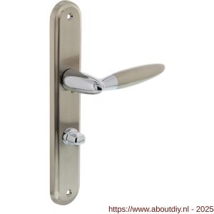 Intersteel Living 1682 deurkruk Elen op schild ovaal 242x43 mm WC 63/8 mm chroom-nikkel mat - A26004844 - afbeelding 1