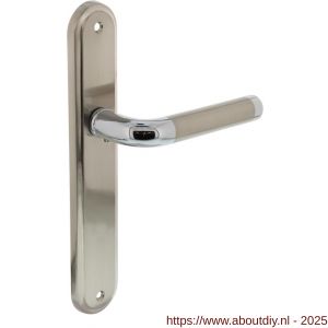 Intersteel Living 1683 deurkruk Agatha op schild ovaal 242x43 mm blind chroom-nikkel mat - A26004849 - afbeelding 1
