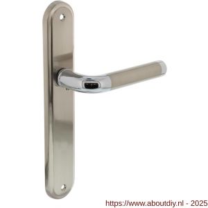 Intersteel 1683 deurkruk gatdeel rechts Agatha op schild ovaal 242x43 mm blind chroom-nikkel mat - A26004850 - afbeelding 1