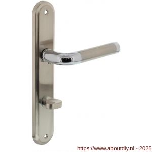 Intersteel 1683 deurkruk Agatha op schild ovaal 242x43 mm WC 78/8 mm chroom-nikkel mat - A26004863 - afbeelding 1