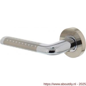 Intersteel 1684 deurkruk gatdeel links Marion op rozet verdekt diameter 52x10 mm met nokken chroom-nikkel mat - A26001121 - afbeelding 1