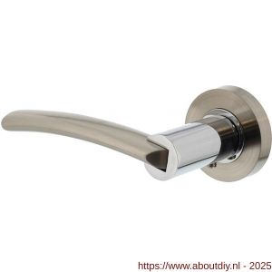 Intersteel 1697 deurkruk gatdeel links Sylvia op rozet verdekt diameter 52x10 mm met nokken chroom-nikkel mat - A26004923 - afbeelding 1