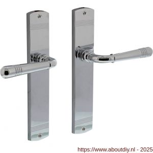 Intersteel Living 1705 deurkruk Helena op schild afgerond 235x45 mm blind chroom - A26004955 - afbeelding 1
