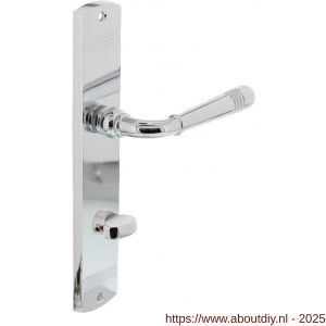 Intersteel Living 1705 deurkruk Helena op schild afgerond 235x45 mm WC 63/8 mm chroom - A26008000 - afbeelding 1