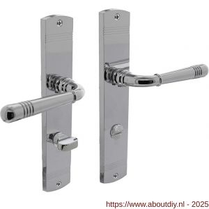 Intersteel 1705 deurkruk Helena op schild afgerond 235x45 mm WC 78/8 mm chroom - A26004958 - afbeelding 1