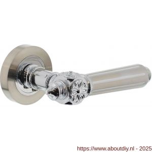 Intersteel Living 1716 deurkruk Julietta op rozet verdekt diameter 52x10 mm met nokken chroom-nikkel mat - A26004975 - afbeelding 1
