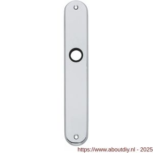 Intersteel 2530 langschild ovaal 236x37x9 mm blind chroom - A26007647 - afbeelding 1