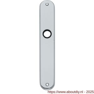 Intersteel 2530 langschild ovaal 236x37x9 mm sleutelgat 72 mm chroom - A26002925 - afbeelding 1