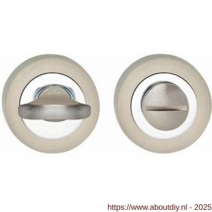 Intersteel 3476 WC-sluiting verdekt diameter 52x10 mm met nokken en stift 6x6 mm chroom-nikkel mat - A26005012 - afbeelding 1