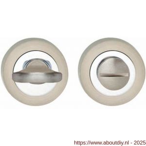 Intersteel 3476 WC-sluiting verdekt diameter 52x10 mm met nokken en stift 7x7 mm chroom-nikkel mat - A26005013 - afbeelding 1