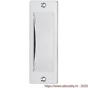 Intersteel Living 4476 schuifdeurkom rechthoekig 120x40 mm opschroevend chroom - A26007661 - afbeelding 1