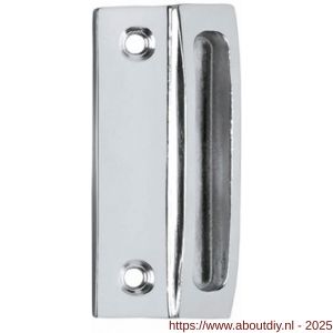 Intersteel Living 5615 sluitplaat met kom 70x30 mm chroom - A26007711 - afbeelding 1